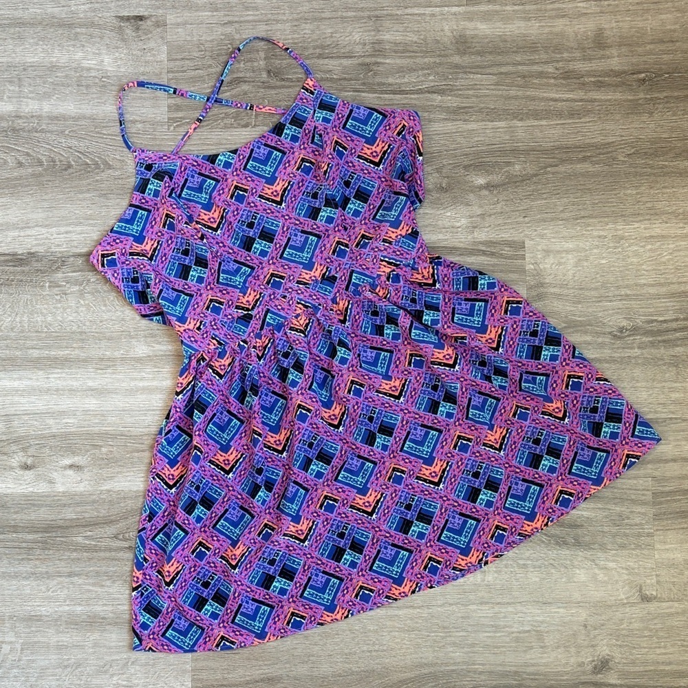 Bethany Mota geometric print dress